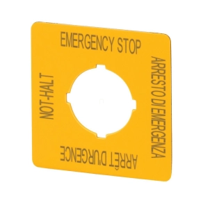   Eaton vész-ki tábla, 50x50mm, de, en, fr, it, m22-xyk11-121373