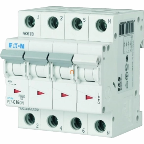 Eaton kismegszakító 3P+N C 4A 10kA PL7-C4/3N (165274)