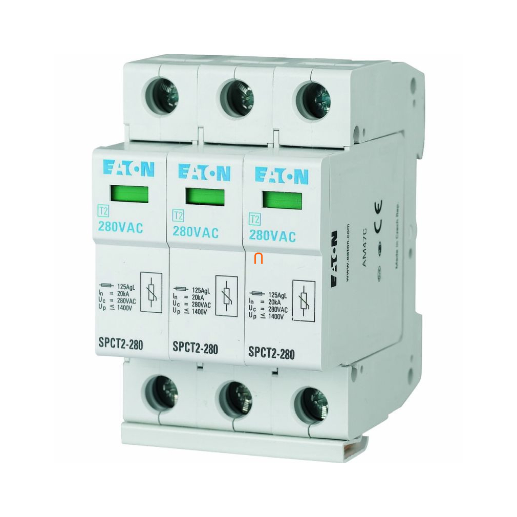 SPCT2-280/4 komplett túlfeszültség levezető, C, 4p, Uc=280V AC 167596 Eaton