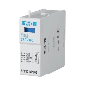   Eaton túlfeszültség levezető betét c, d, sp.t.-hoz, uc=260V AC, spct2-npe60-167617