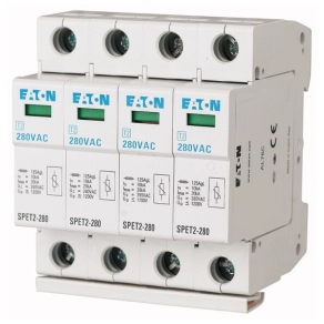   Eaton komplett túlfeszültség levezteő c, négy pólusú, uc=280VAC, 4, 5ka, spet2-280/4-168693