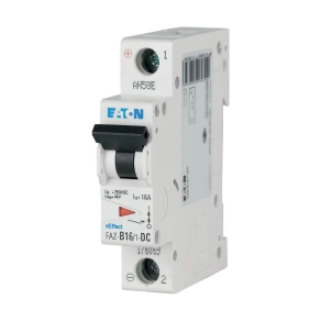   Eaton kismegszakító, 10kA, egy pólusú DC, faz-b2/1-dc-176063