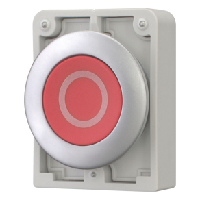   Eaton nyomógomb, 30mm, lapos, piros, "o", m30c-fd-r-x0-182939
