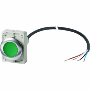   Eaton nyomógomb flat, 30mm, 1no, zöld, 1m, open, c30c-fd-g-k10-p62-186050