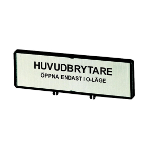   Eaton felirati tábla "főkapcsoló" svéd /t0, t3, p1, zfs75-t0-205544