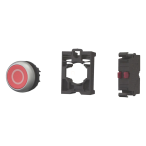   Eaton nyomógomb, lapos, piros, komplett, m22-d-r-x0/k01-216510