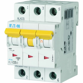 Eaton kismegszakító 3P C 25A 10kA PL7-C25/3 (263411)