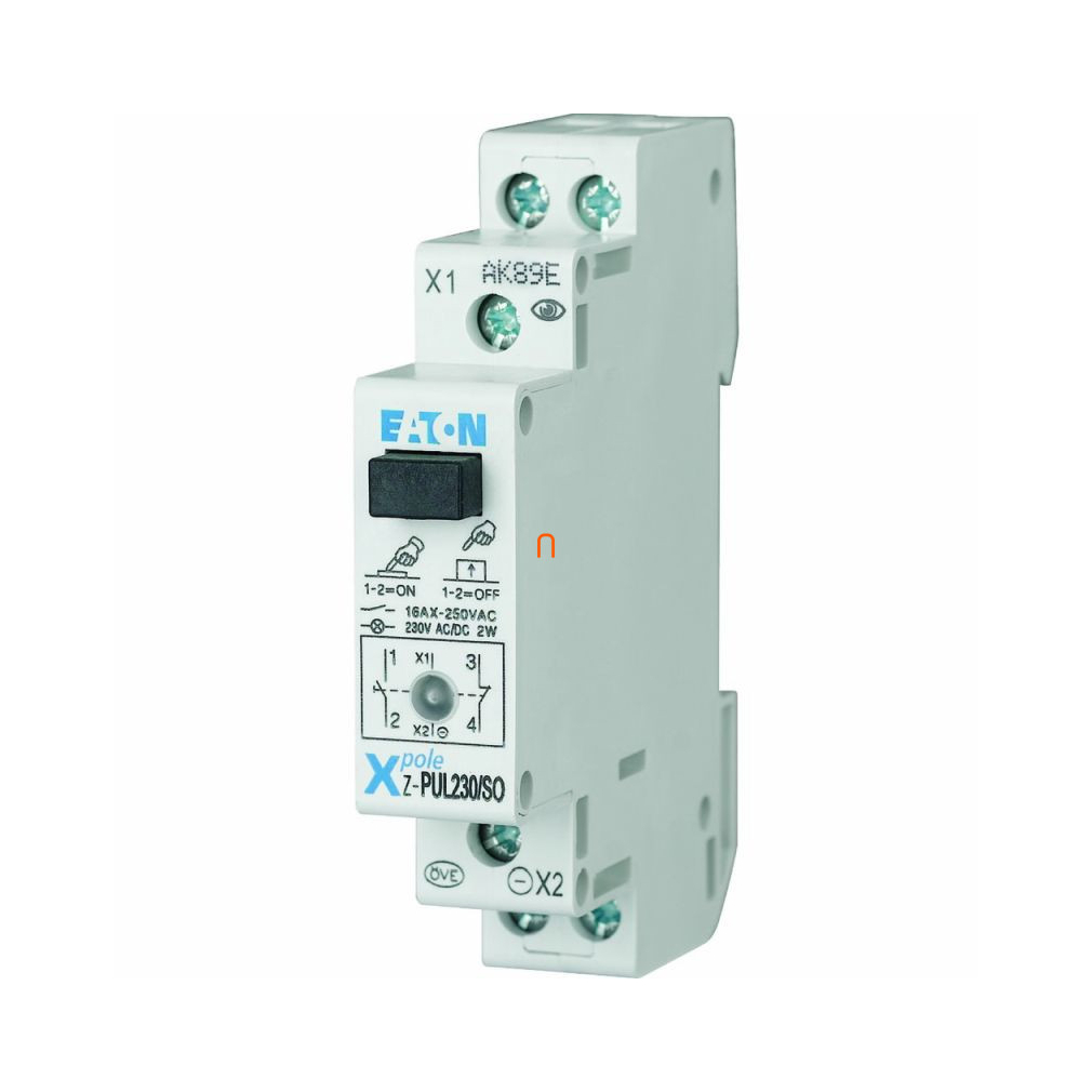 Z-PUL230/SO világító nyomógomb, 1z+1ny, fekete,16A,230V AC/DC 276298 Eaton