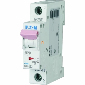 Eaton kismegszakító 1P D 2A 6kA PL6-D2/1 (286540)