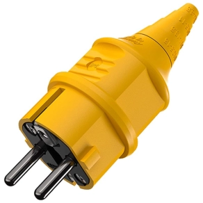   Mennekes 10840 dugvilla törésgátlóval, PVC, sárga 230V IP44