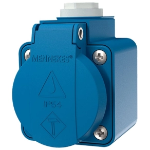   Mennekes 10082 Fali (háztartási) SCHUKO aljzat – kék 16A.2s+f.230V IP44