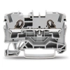 Wago 2004-1201 2 vezetékes átmenő sorkapocs, 4 mm², Push-in CAGE CLAMP®, DIN 35 x 15 és 35 x 7,5 sínhez, oldalsó és középső jelölés, Ex e II alkalmazásokhoz, szürke