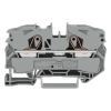 Wago 2016-1201 2 vezetékes átmenő sorkapocs, 16 mm², Push-in CAGE CLAMP®, DIN 35 x 15 és 35 x 7,5 sínhez, oldalsó és középső jelölés, Ex e II alkalmazásokhoz, szürke