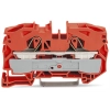 Wago 2016-1202 2 vezetékes átmenő sorkapocs, 16 mm², Push-in CAGE CLAMP, Ex e II, oldalsó/középső jelölés, DIN 35 × 15 és 35 × 7,5, narancssárga