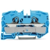 Wago 2016-1204 2 vezetékes átmenő sorkapocs, 16 mm², Push-in CAGE CLAMP®, Ex e II és Ex i alkalmazásokhoz, oldalsó és középső jelölés, DIN 35 x 15 és 35 x 7,5 sínhez, kék