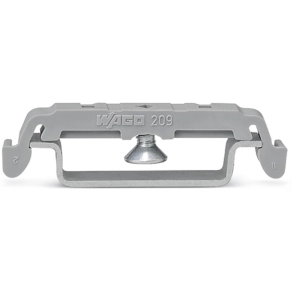 Wago 209-123 rögzítőláb csavarral, rögzítőperemes sorkapcsokhoz, 6,4 mm széles, szürke