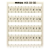 Wago 209-502 WSB jelölőkártya, 1–10 számozás tízszer, nem nyújtható, vízszintes jelölés, bepattintható, fehér