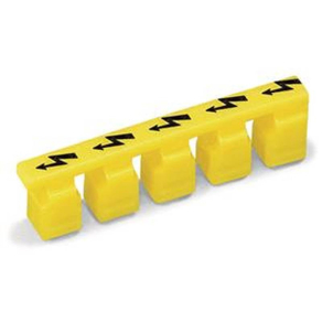   WAGO 282-415 Figyelmeztető fedélvillámjellel, fekete 5 sorkapocsnak, sárga
