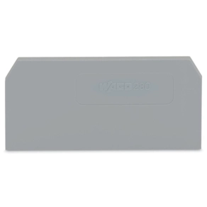 Wago 280-308 vég- és válaszlap, 2,5 mm vastag, szürke