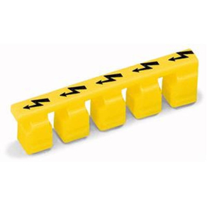   WAGO 281-415 Figyelmeztető fedélvillámjellel, fekete 5 sorkapocsnak, sárga
