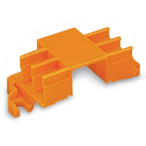 Wago 243-113 rögzítőadapter 6 darab 243-as sorozatú MICRO PUSH WIRE® vezetékösszekötőhöz, DIN-sínes vagy csavaros szereléshez, narancssárga