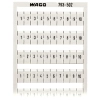 Wago 793-502 WMB jelölőkártya, 1–10 számozás tízszer, nem nyújtható, vízszintes jelölés, bepattintható, fehér