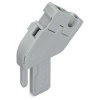Wago 769-512 anyacsatlakozó-kezdőmodul, 1 vezetékes, döntött, CAGE CLAMP®, 4 mm², 5 mm osztás, 1 pólusú, kódolótüskékkel, beépített véglappal, szürke