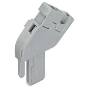 Wago 769-512 anyacsatlakozó-kezdőmodul, 1 vezetékes, döntött, CAGE CLAMP®, 4 mm², 5 mm osztás, 1 pólusú, kódolótüskékkel, beépített véglappal, szürke