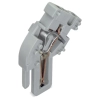 Wago 769-513 anyacsatlakozó-középmodul, 1 vezetékes, döntött, CAGE CLAMP®, 4 mm², 5 mm osztás, 1 pólusú, kódolótüskékkel, szürke