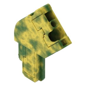 Wago 769-512/000-016 anyacsatlakozó-kezdőmodul, 1 vezetékes, döntött, CAGE CLAMP®, 4 mm², 5 mm osztás, 1 pólusú, kódolótüskékkel, beépített véglappal, zöld-sárga
