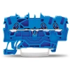Wago 2001-1304 3 vezetékes átmenő sorkapocs, 1,5 mm², Push-in CAGE CLAMP®, DIN 35 x 15/7,5 sínhez, oldalsó és középső jelölés, Ex e II és Ex i alkalmazásokhoz, kék