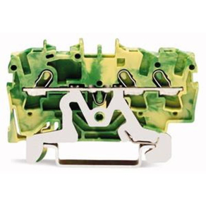   WAGO 2001-1307 3 vezetékes földelő sorkapocs1,5 mm2, zöld-sárga