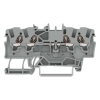 Wago 2001-1401 4 vezetékes átmenő sorkapocs, 1,5 mm², Push-in CAGE CLAMP®, DIN 35 x 15/7,5 sínhez, oldalsó és középső jelölés, Ex e II alkalmazásokhoz, szürke