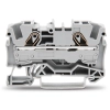 Wago 2006-1201 2 vezetékes átmenő sorkapocs, 6 mm², Push-in CAGE CLAMP®, DIN 35 x 15 és 35 x 7,5 sínhez, oldalsó és középső jelölés, Ex e II alkalmazásokhoz, szürke