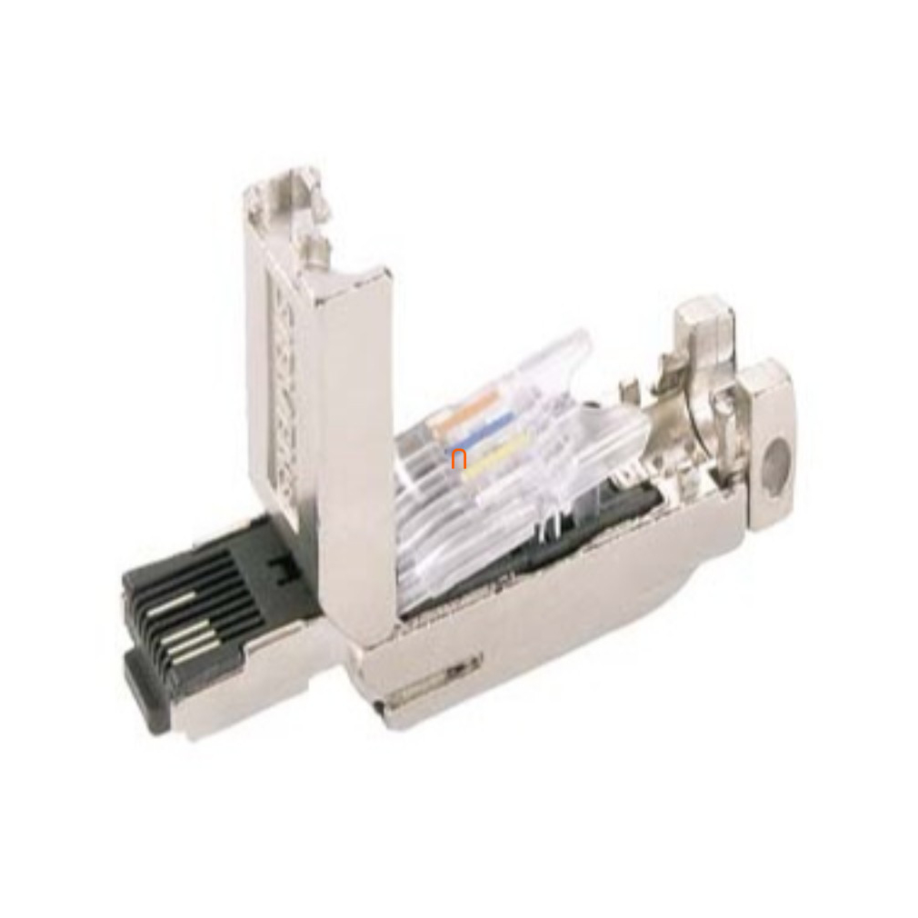 Siemens 6GK1901-1BB10-2AA0 IE FC RJ45 Plug 180 2x2, ipari ethernet csatlakozó, masszív fém ház
