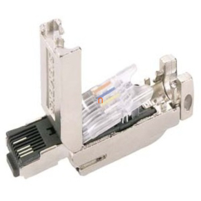   Siemens 6GK1901-1BB10-2AB0 IE FC RJ45 Plug 180 2x2, ipari ethernet csatlakozó, masszív fém ház, 10 db/csomag