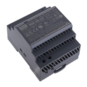   DIN sínre pattintható tápegység, Vin: 85-264VAC 120-370VDC, Vout: 24 VDC (0-4,2A), P: 100W Mean Well HDR-100-24N