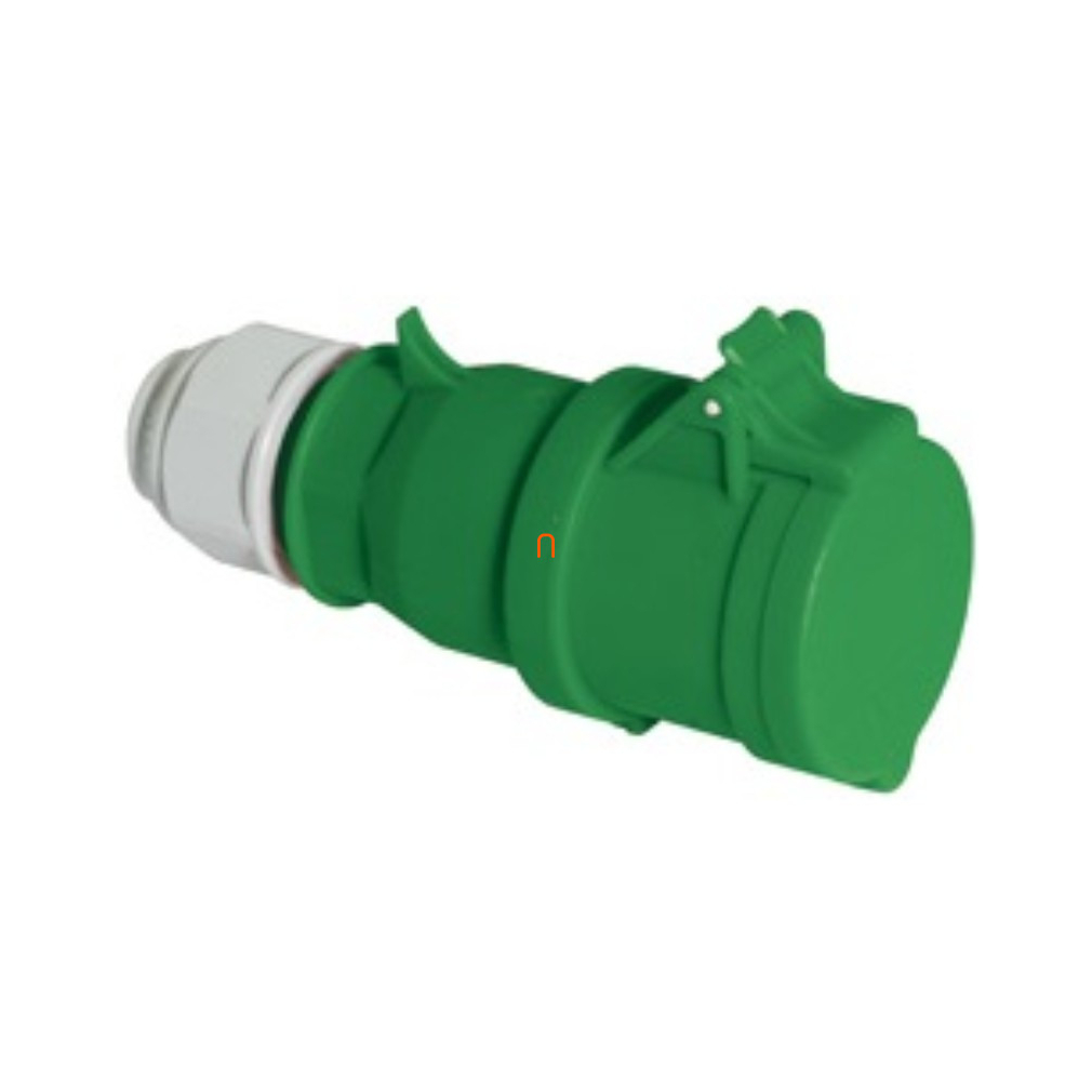 Bals 50V 3P+F 16A 50V 100-300Hz lengő 10h dugalj zöld IP44 3132