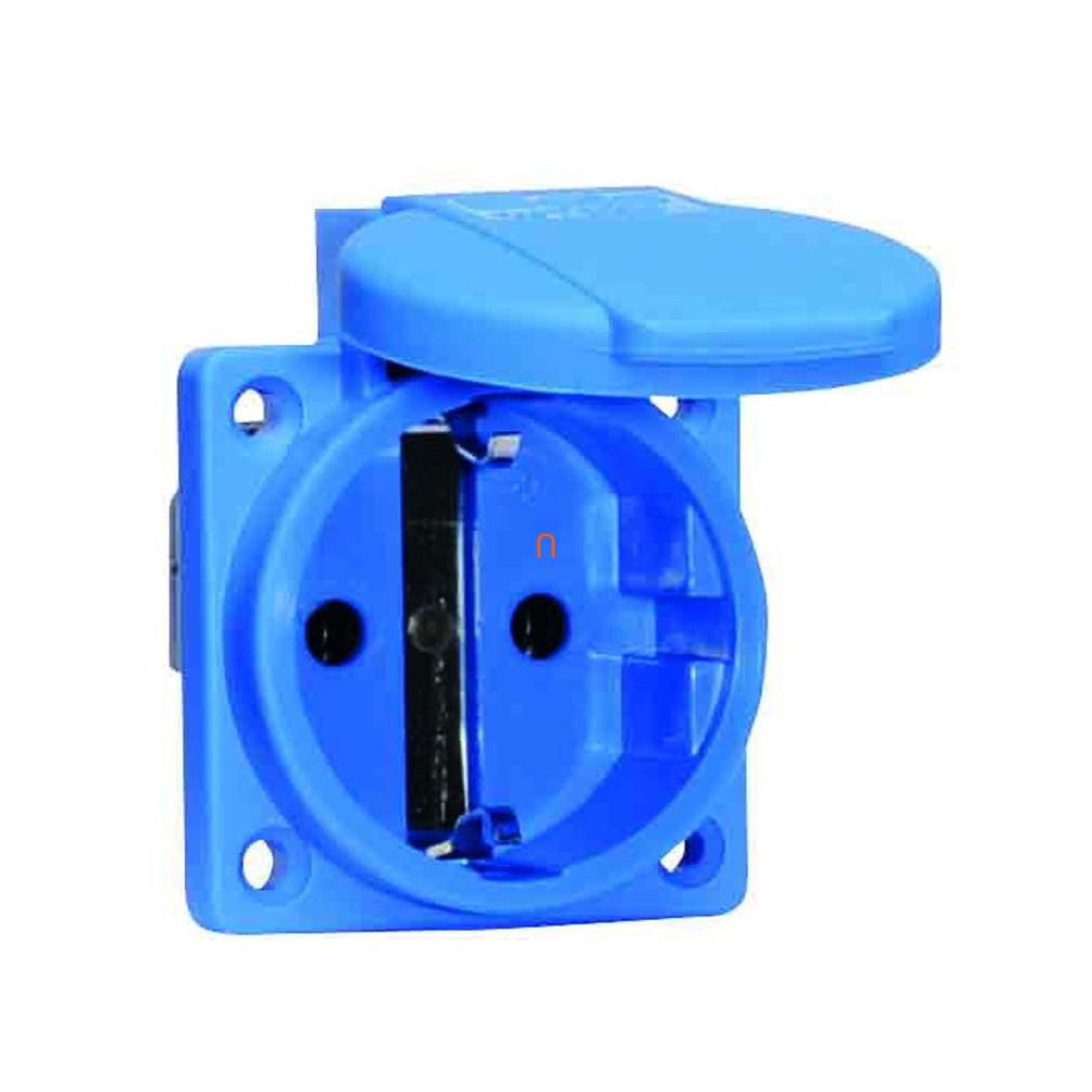 Bals 2P háztartási dugalj beépíthető 16A kék IP54 50x50mm 71094