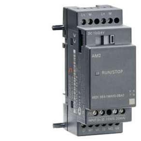   6ED1055-1MA00-0BA0 LOGO! AM2, 12/24VDC, 2 analóg bemenet, (0-10V, 0-20mA), 10bit felbontás, [LOGO! 6-hoz]