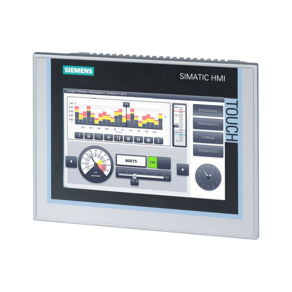 Siemens 6AV2124-0GC01-0AX0 TP700, 7 col TFT (LCD), 800x480, key, MPI/ProfibusDP/Profinet, USB, 12Mb