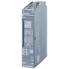   Siemens 6ES7134-6JD00-0CA1 ET200SP AI 4xRTD/TC 2-/3-/4-wire HF, BU type A0 or A1, color code CC00, 16 bit, ± 0.1%