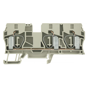   Átmenő sorkapocs ZDU 10/3AN (1,31-16mm2), 800V/57A, bézs 1767690000 Weidmüller