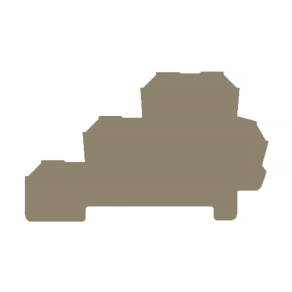   Sorkapocs véglap SAK sorozathoz AP DLD2.5/PE DB, bézs, 1783800000 Weidmüller