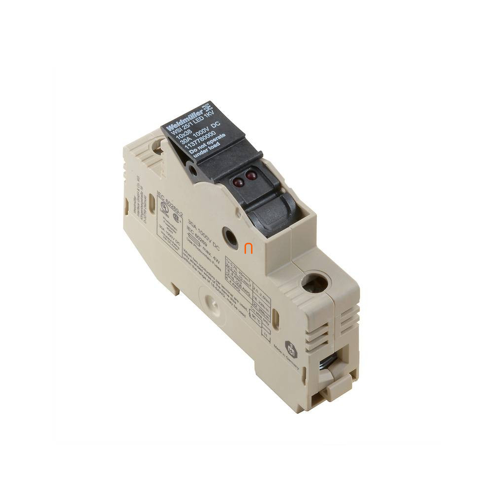 Biztosítós sorkapocs, 30A, 25mm2, WSI 25/1 10X38/LED 1KV 1137780000 Weidmüller