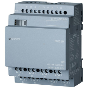   Siemens 6ED1055-1NB10-0BA2 LOGO! DM 16 24R (24VDC) 8DI / 8DO (relés, 5A) LOGO! 8-hoz