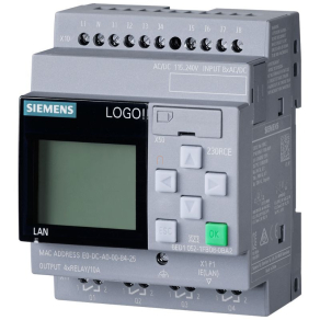   Siemens 6ED1052-1FB08-0BA2 LOGO! 230RCE (115/230VAC/DC), 8DI / 4DO (relés, 10A), óra, ethernet, web server, datalog