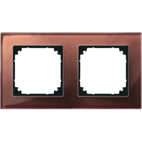   Schneider Merten M-Plan kettes keret, mahagónibarna (üveg) 489215