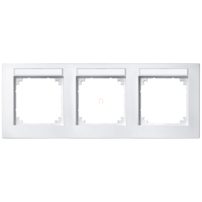   Schneider Merten M-Plan feliratozható hármas keret, vízszintes, mattfehér 472319