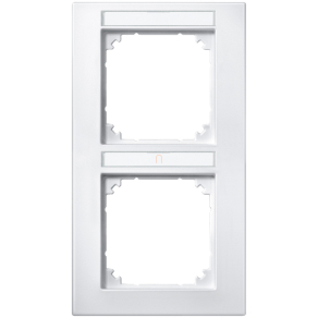   Schneider Merten M-Plan feliratozható kettes keret, függőleges, mattfehér 476219
